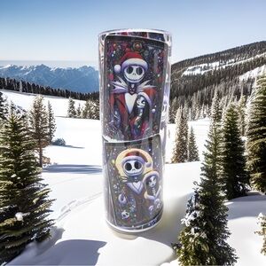 Festive Skeleton Art Print - Black and Red